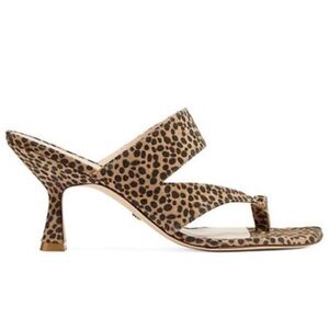 Leopard Print Women's Heeled Sandals